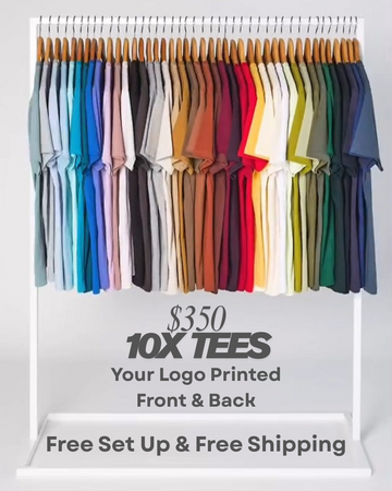 10x Staple Tee Logo Front & Back *Special