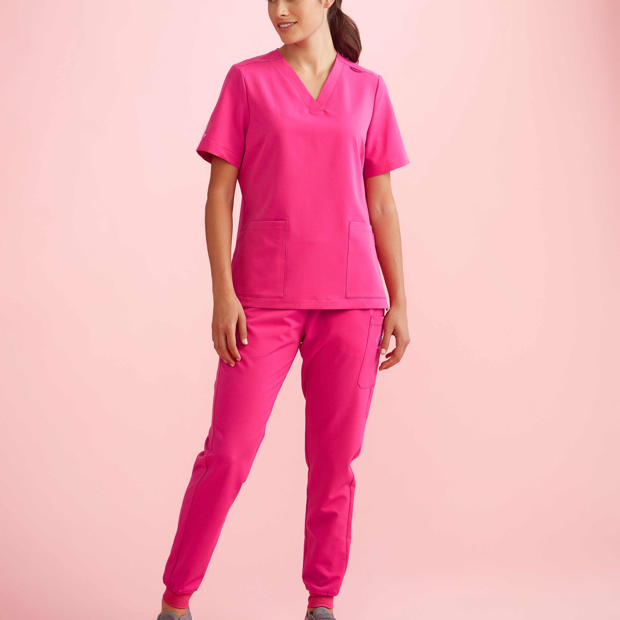 Biz Care Pink V-Neck Scrub Pant Womens – CSP241LL