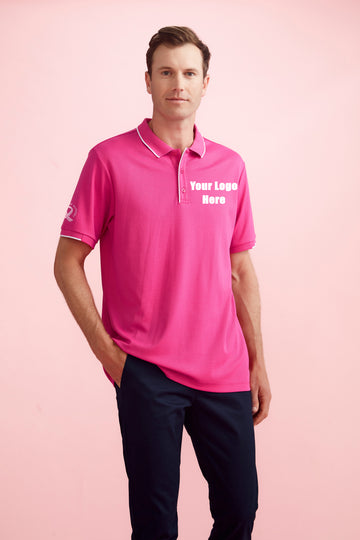 Mens Pink Short Sleeve Polo – CST313MS