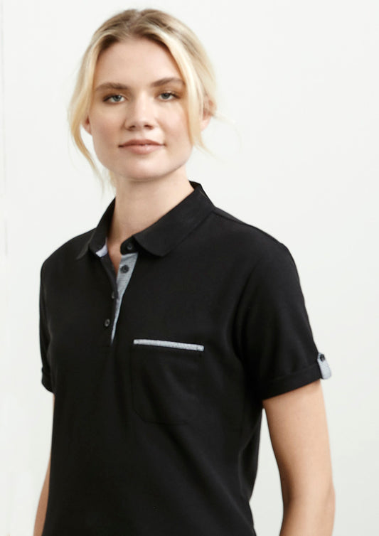 Biz Collection Womens Edge Short Sleeve Polo - P305LS