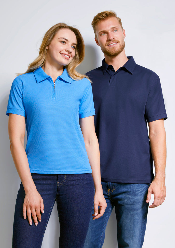 Biz Collection Mens Micro Waffle Short Sleeve Polo - P3300