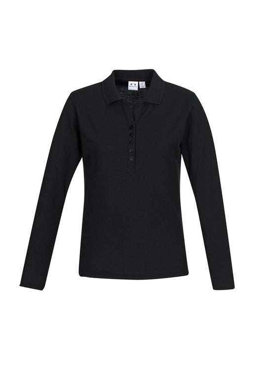 Biz Collection Womens Crew Long Sleeve Polo - P400LL