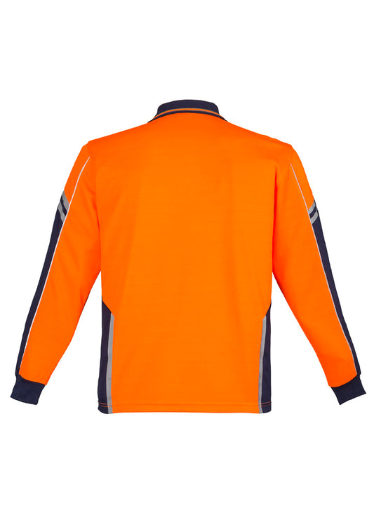 Syzmik Mens Hi Vis Squad Long Sleeve Polo ZH238