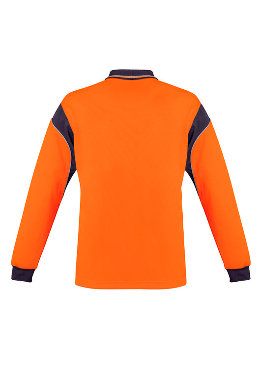 Syzmik Mens Hi Vis Aztec Long Sleeve Polo ZH249