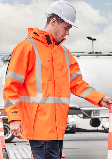 Mens Hi Vis X Back Heavy Duty Waterproof Jacket