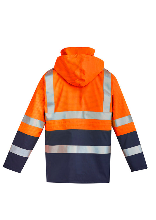 Syzmik Mens Orange Flame Arc Rated Antistatic Waterproof Jacket ZJ900