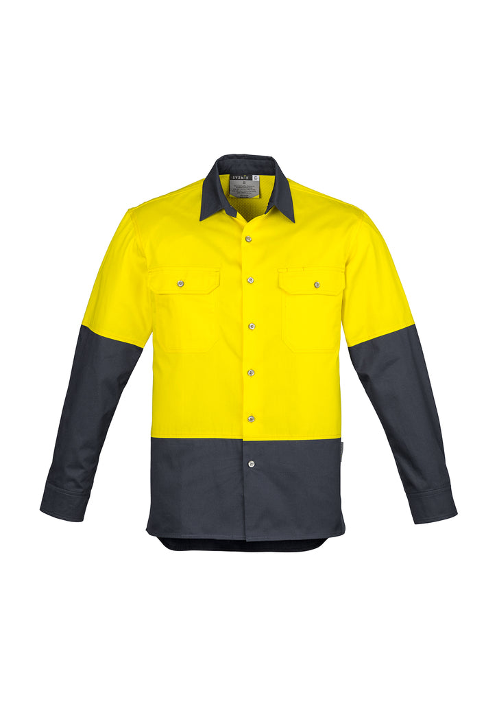 Syzmik Mens Industrial Long Sleeve Shirt ZW122