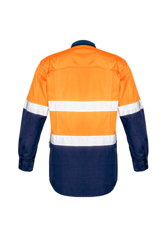 Syzmik Mens Rugged Cooling Hi Vis Taped Long Sleeve Shirt ZW129